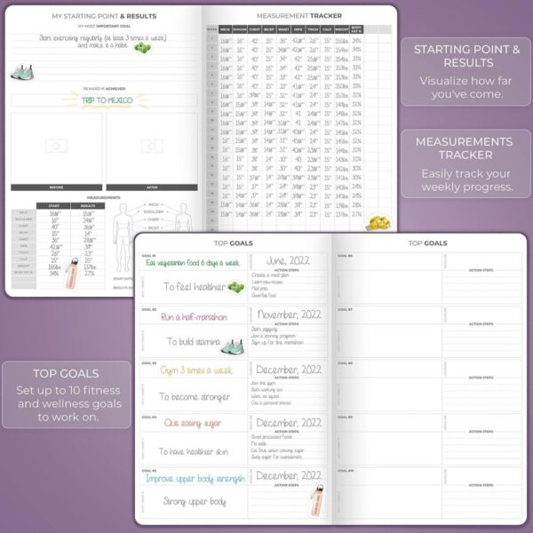 Comprehensive Fitness Planner with Meal Planning and Progress Tracking - Image 2